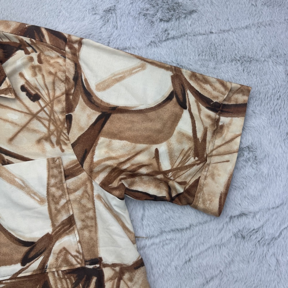 Vintage Don Loper Shirt Mens Medium Abstract Button Up 90s Retro Pattern - Picture 3 of 7